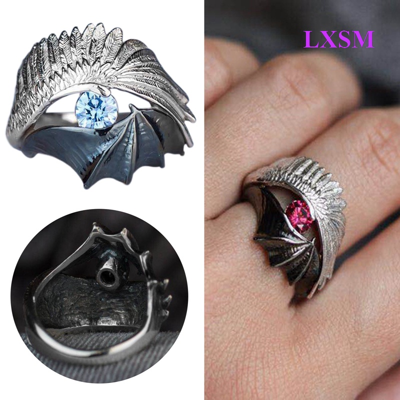 Nhẫn Hình Cánh Thiên Thần Và Cánh Quỷ Màu Sắc Thời Trang