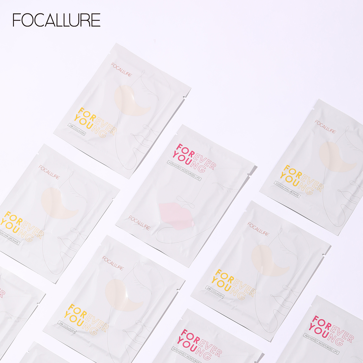 Mặt nạ mắt/môi Focallure dạng gel chứa collagen cải thiện quầng thâm và nếp nhăn hiệu quả