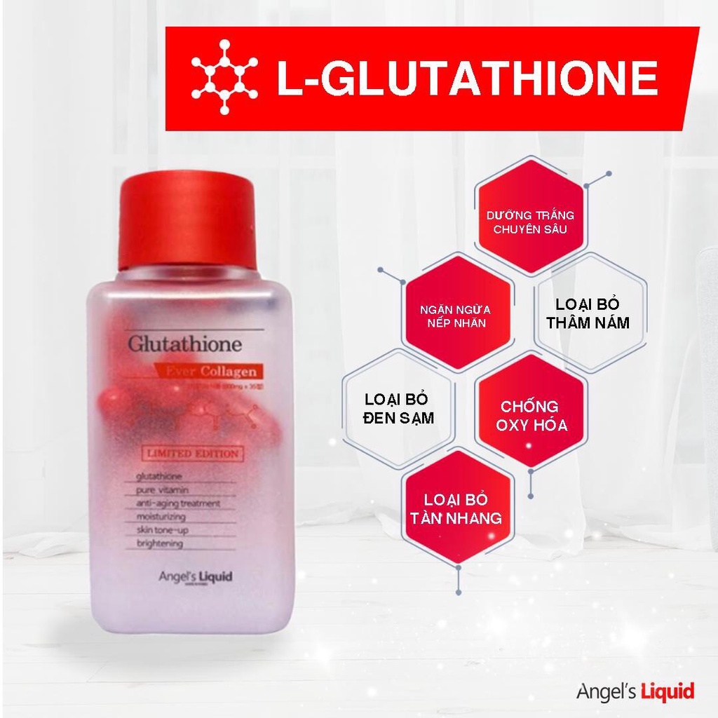 Viên uống trắng da Glutathione Ever Collagen Angle's Liquid