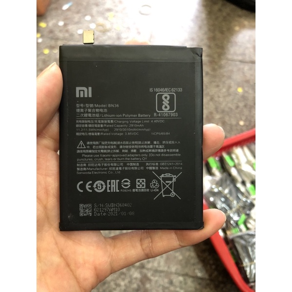 Pin xịn mới 100% xiaomi BN36 xiaomi mi 6X dung lượng pin 3010 mah