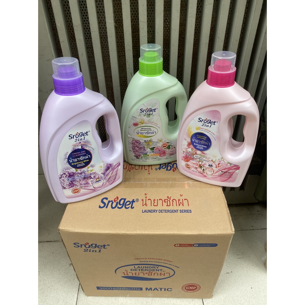 Nước Giặt - Xã Hương Hoa 2in1 Sroget THÁI LAN 3000ML
