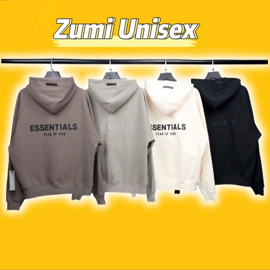 Áo Hoodie Essentials phiên bản 2021 chữ in nổi cao su sau lưng chất nỉ cotton dày dặn | BigBuy360 - bigbuy360.vn