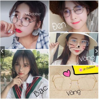 Mắt Kính Lục Giác, Kính Giả Cận Ulzzang Thời Trang TH04