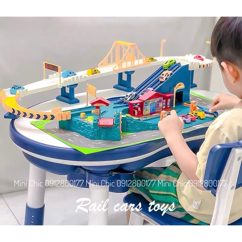 Đường Đua Khủng long siêu tốc kết hợp Garage Đỗ Xe Ô Tô 5 tầng