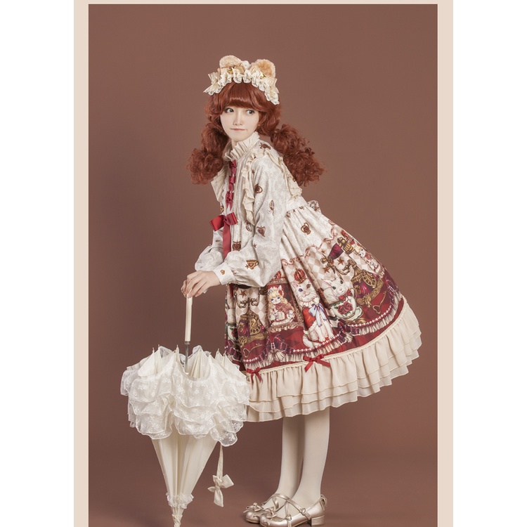 Váy lolita Crown Bear mèo và vương miện