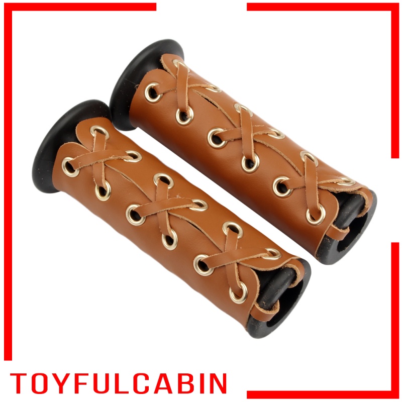 Cặp vỏ bọc tay lái xe máy bằng da nhân tạo màu đen