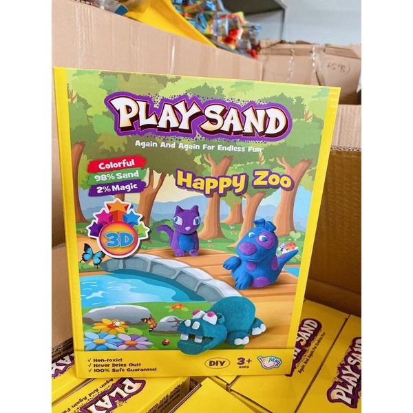 [RẺ VÔ ĐỊCH] Cát động lực PLAY SAND kèm 8 khuôn nặng và khay đựng