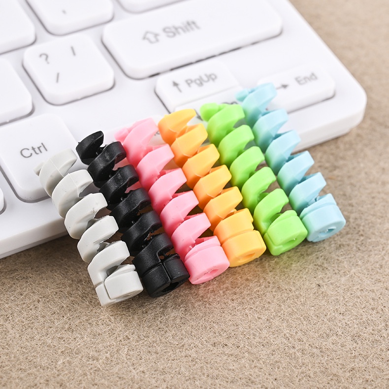 &lt;Video Review&gt; Đai Xoắn Ốc Nút Silicon Bọc Chống Nứt Đứt Gãy Bảo Vệ Cáp Dây Sạc Tai Nghe Vỏ Bọc Cáp Sạc Phụ Kiện U125