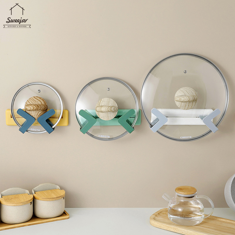 Giá treo nắp nồi/ thớt SWEEJAR có thể đIều chỉnh tiện dụng dành cho nhà bếp