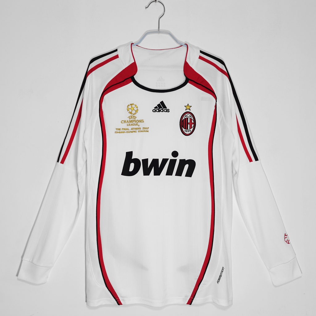 Áo Bóng Đá Dài Tay Phong Cách Retro Milan UCL FINAL Away 06-07