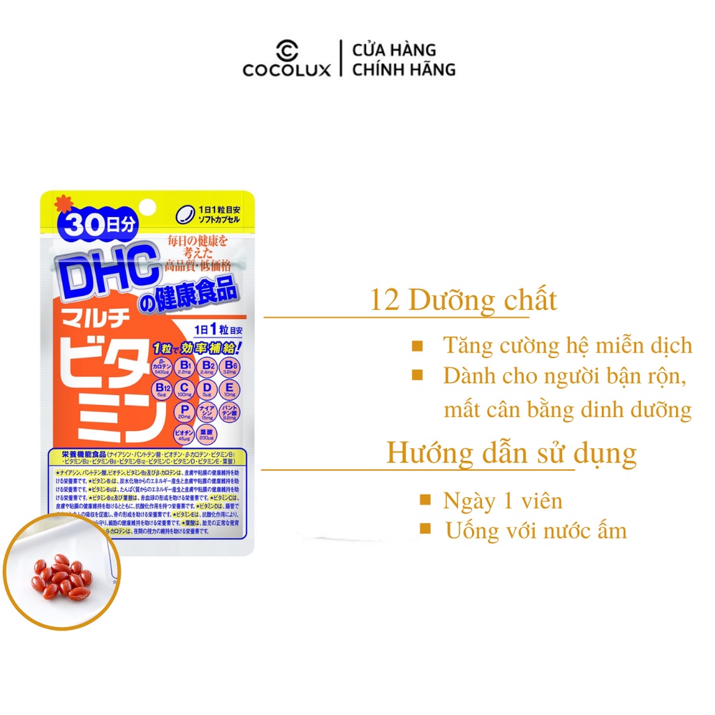 Viên Uống Vitamin Tổng Hợp DHC Nhật Bản 30 Ngày