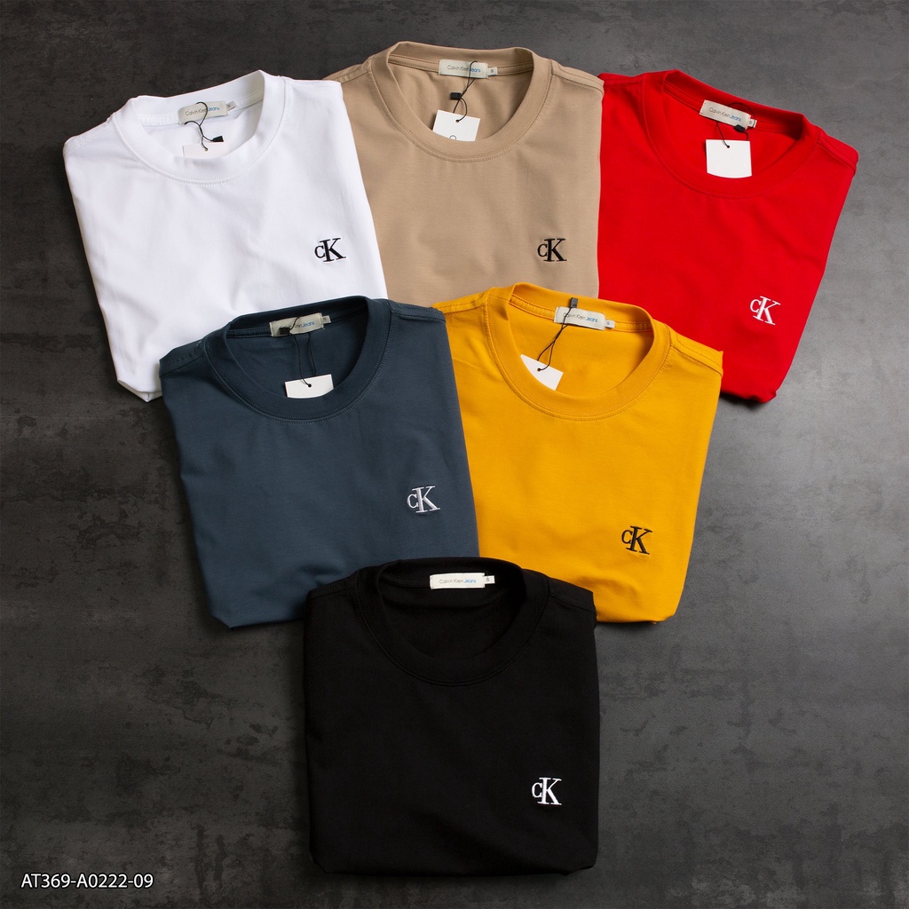 Áo thun nam CK thêu logo ngực áo AT369 VNXK