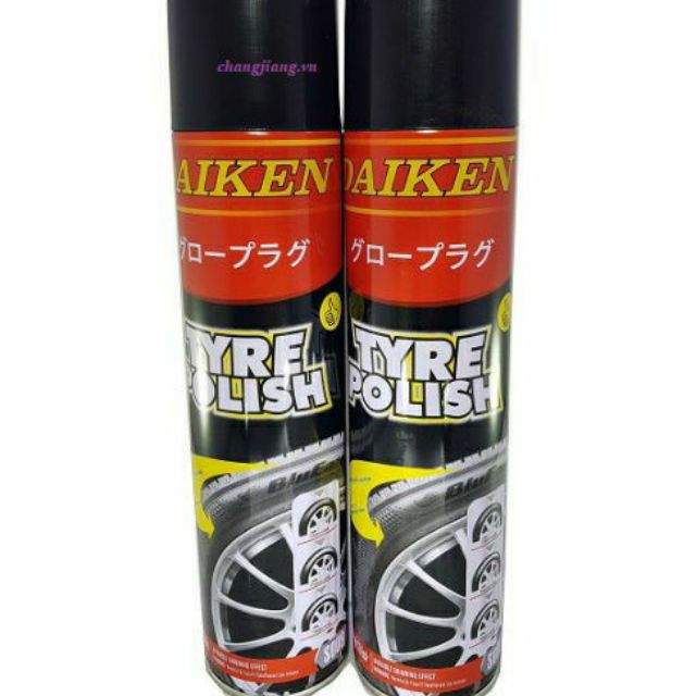 Chai xịt bảo dưỡng Lốp vỏ Xe DAIKEN tire POLISH 650ml