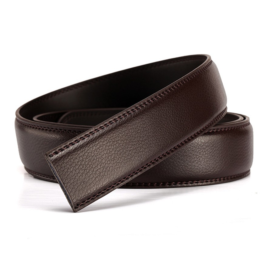 Dây Nịch Nam, Thắt Lưng (Không Đầu Khóa) Giá Rẻ, Màu Nâu, Bản To 3,5cm, Phù Hợp Mặc Quần Âu, Thời Trang Công Sở