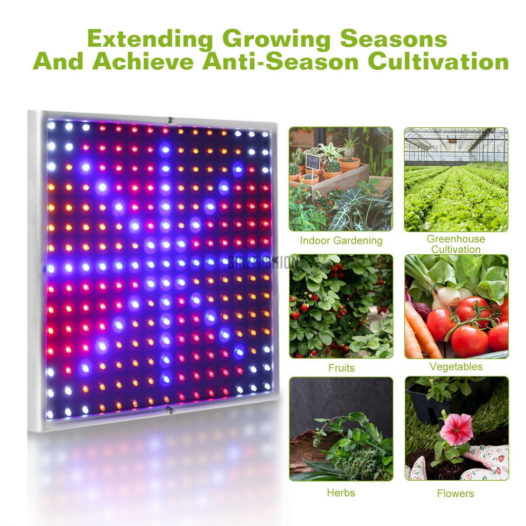 225LED Grow Light Lamp Ultrathin Panel Bulbs Hydroponics Indoor Plant Veg