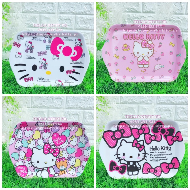 Dĩa Doremon - Hello Kitty hình chữ nhật