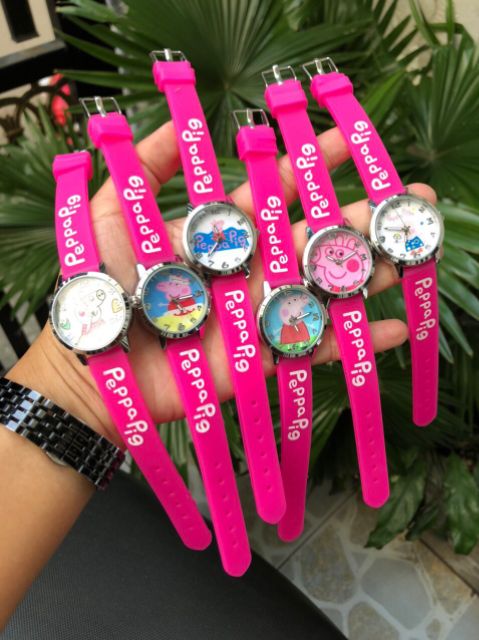 Đồng hồ đeo tay trẻ em Elsa/ Peppa Pig/ Doremon/ Hellokitty