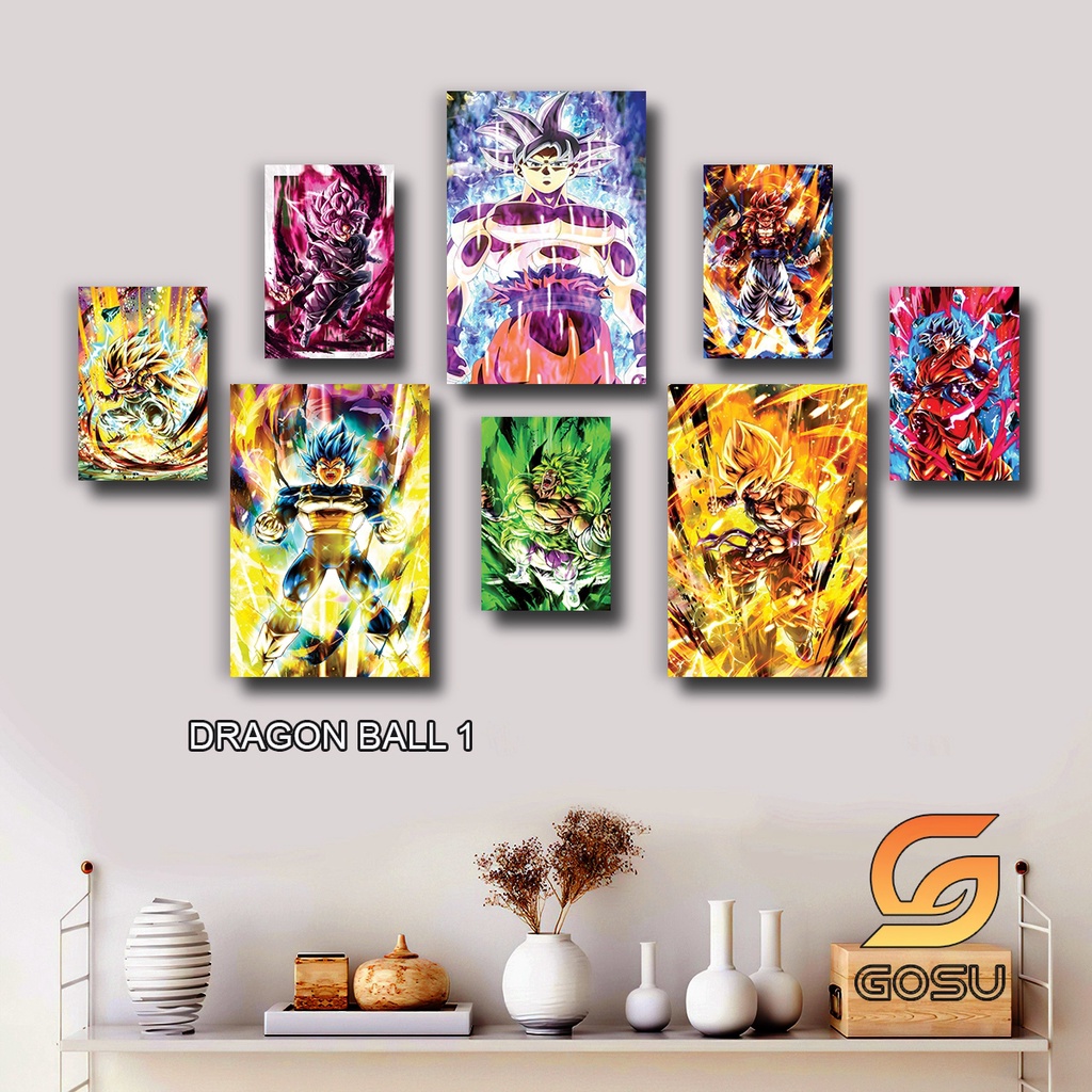 KHỔ LỚN Bộ 8 tranh treo tường dán tường cao cấp chất liệu Fomex Phủ Tráng Gương dày 5mm, Tranh Marvel, DC, Anime