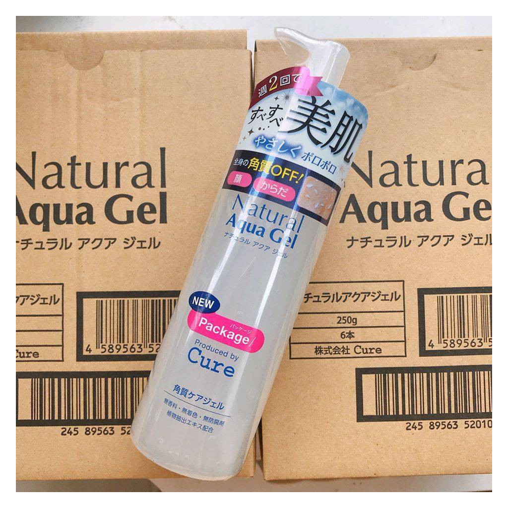 Tẩy da chết Cure Natural Aqua Gel  Nhật Bản 250g - TẶNG KÈM XÀ PHÒNG TRẮNG DA THÁI LAN