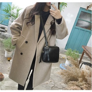 (HÀNG SẴN) Áo khoác dạ nữ đứng form Style Hàn Quốc hàng chuẩn Quảng Châu