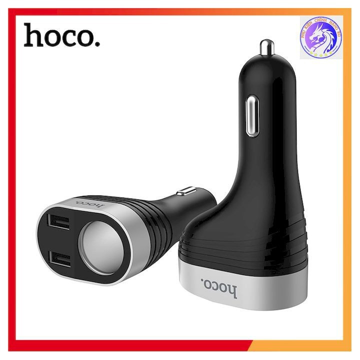 Cốc sạc xe hơi chính hãng Hoco Z29 có led 2 usb 2.4A