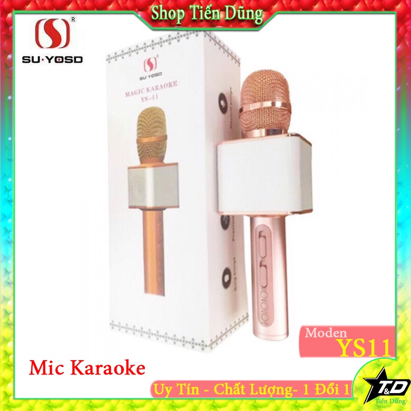 [Mã ELHACE giảm 4% đơn 300K] Mic Bluetooth Karaoke Kiêm Loa YS11 Âm Thanh Và Hút Mic Tốt