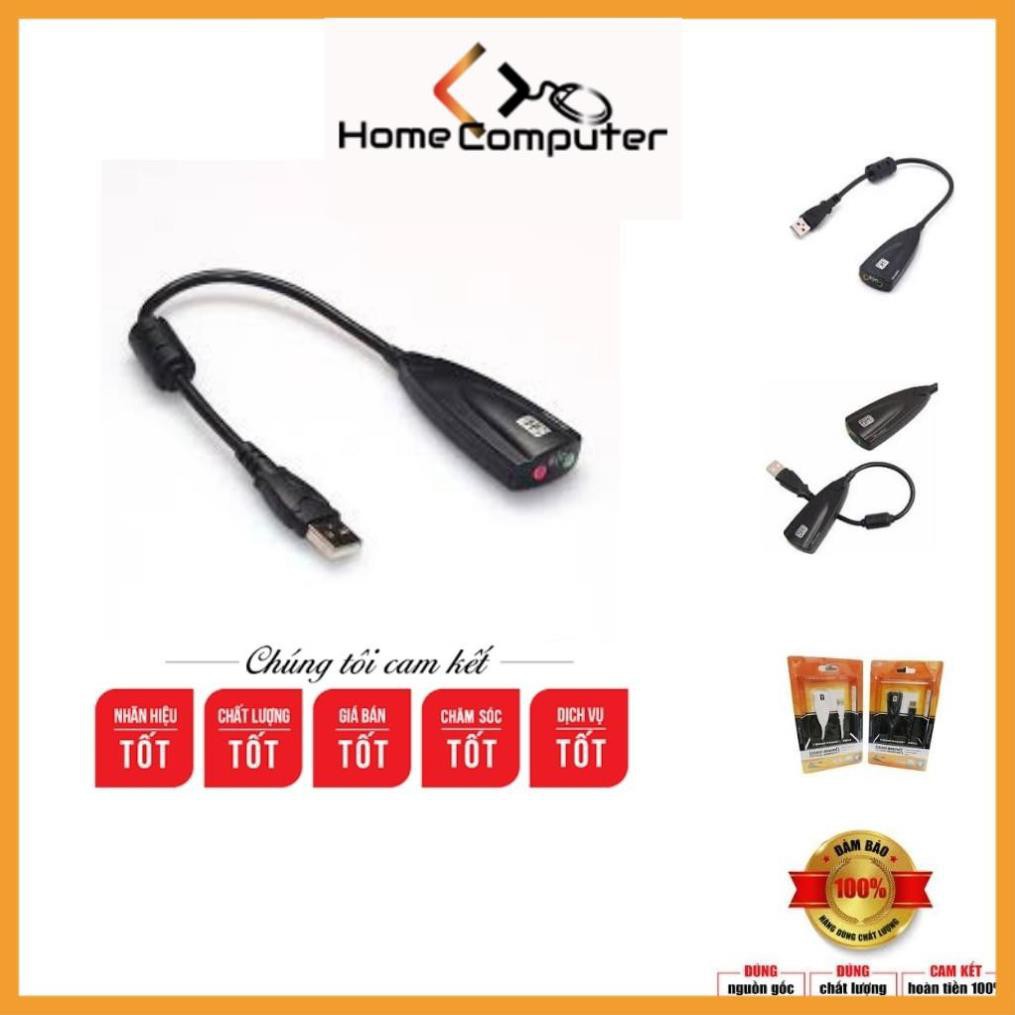 Cáp chuyển đổi, Cáp Usb soud 5h. chuyển từ usb ra tai nghe,loa giá tốt,bảo hành 6 tháng - Home Computer