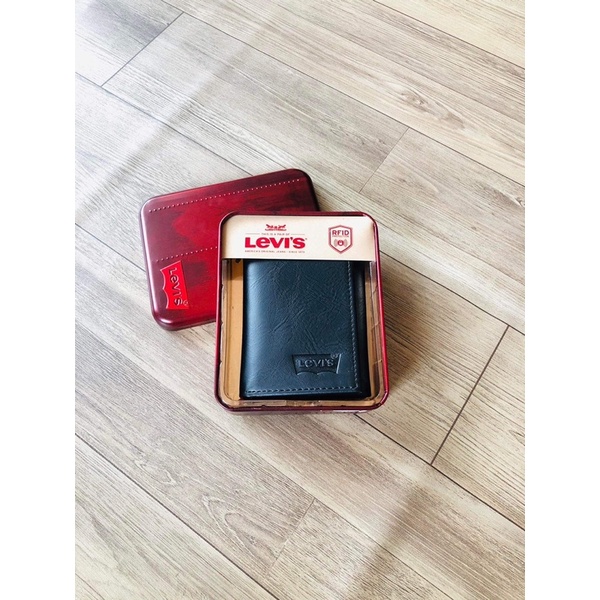 FULLBOX - Ví đứng nam Levi’s chống ăn cắp thông tin thẻ (visa,jcb,mastercard,…)