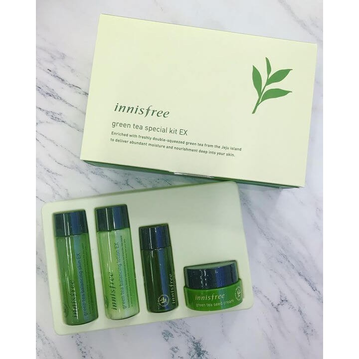 Bộ Kit Innisfree Trà Xanh 4 Món Balancing Special Kit Ex - Skinhouse