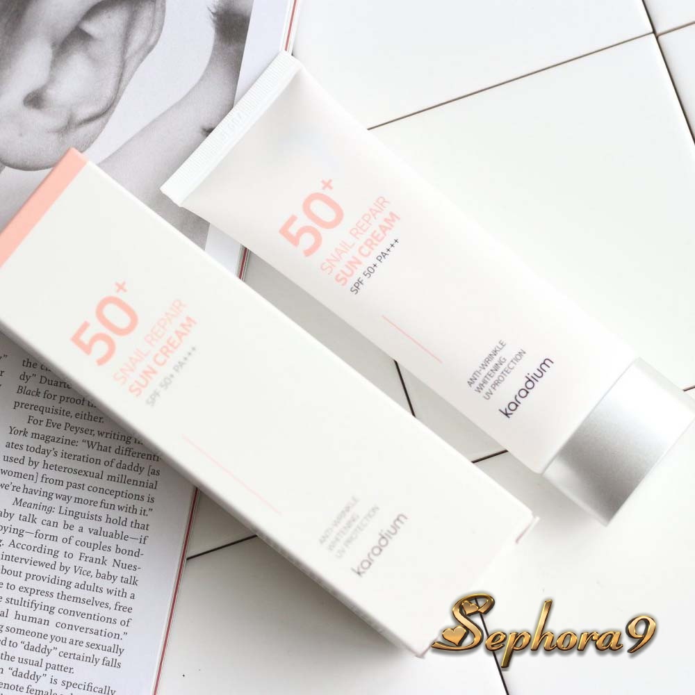 Kem chống nắng siêu hot siêu thích Karadium Sun Snail Repair Suncream Spf50+ PA+++ kcn