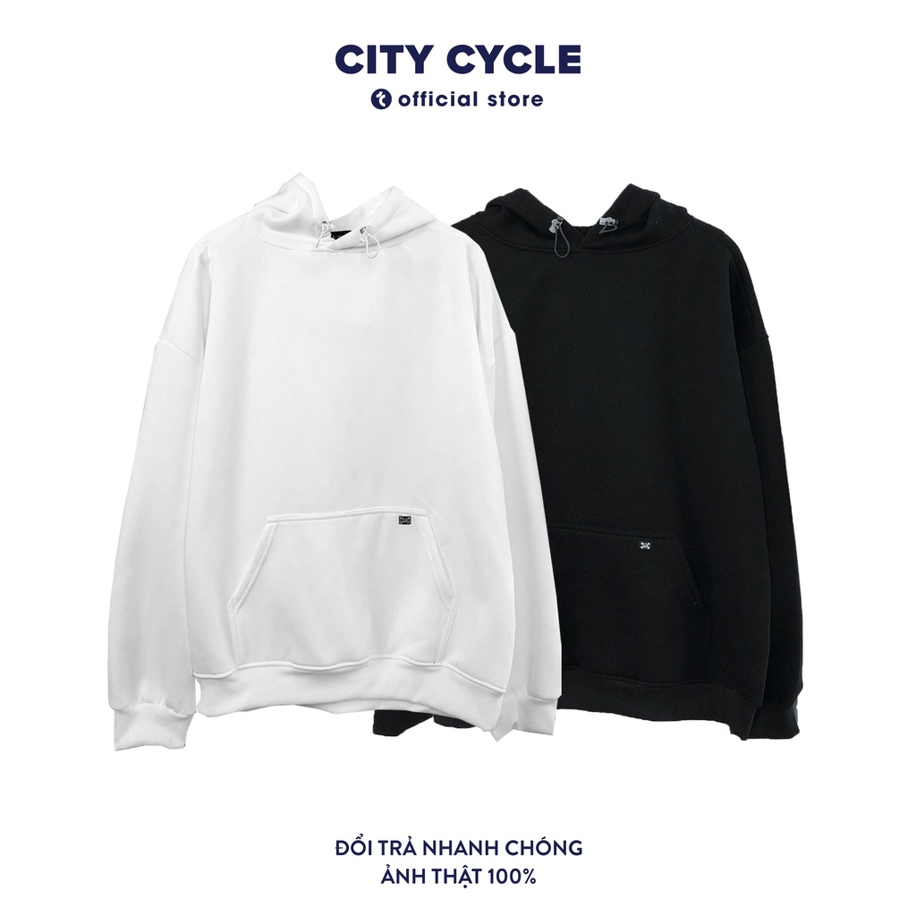 Áo hoodie trơn unisex City Cycle áo nỉ có mũ form rộng dài tay Local Brand