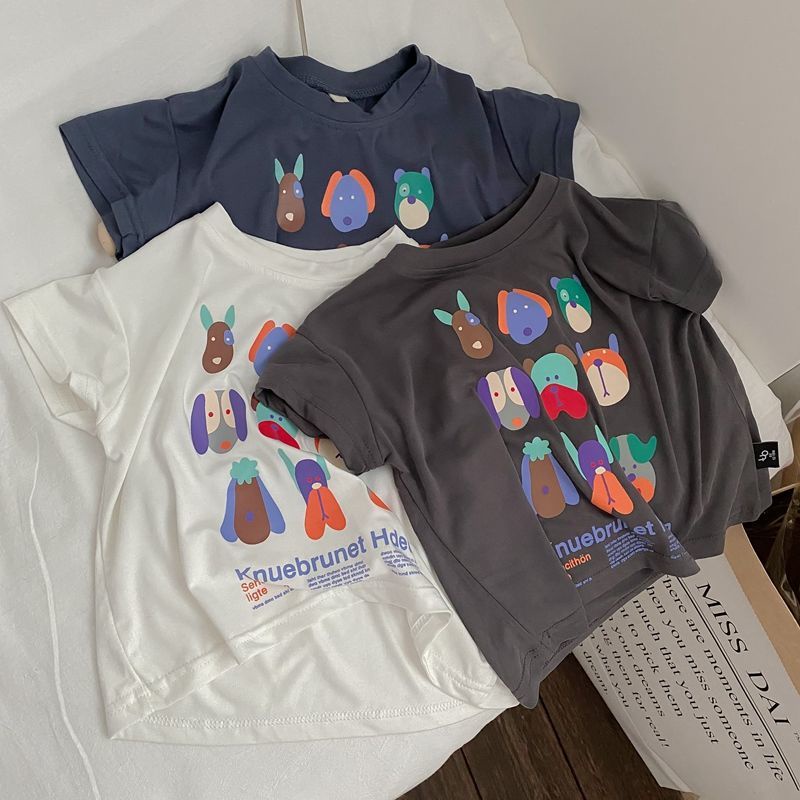 Áo Thun 100% cotton Tay Ngắn Thoải Mái Thời Trang Mùa Hè Cho Bé Gái