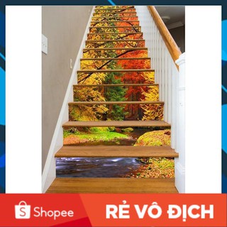 [HOT] Bộ tranh Decal 3D 10 bậc trang trí cầu thang cao cấp HTT - DCCT02 (có keo sẵn)