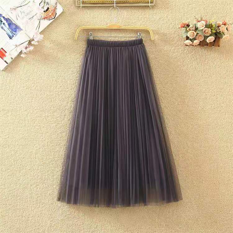Váy lưới xuân hè 2021, tất cả các kiểu váy liền thân dài giữa phiên bản Hàn Quốc của váy dây mỏng lưng cao, váy bồng dài lớn