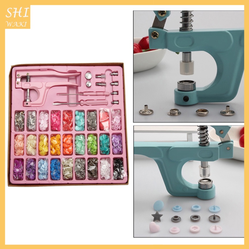 [In Stock]312pcs Snap Button Kit Metal Snaps Studs w/ Pliers Press Tool for Sewing