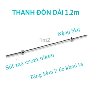 Thanh Đòn Dài 1m2 Phi 27 Sắt Mạ Inox
