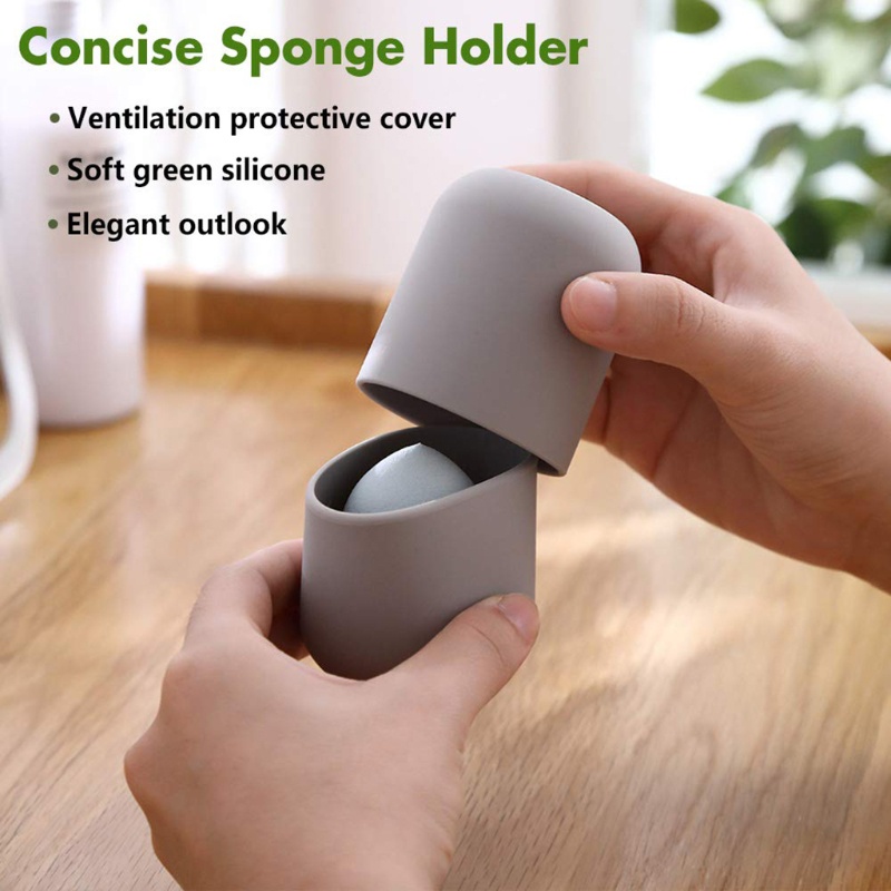 Hộp Silicone Đựng Mút Trang Điểm Chống Bụi Tiện Lợi