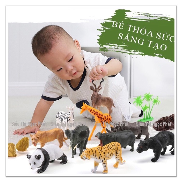 [LOẠI 1_NHỰA ABS] Thùng Động Vật 58 Chi Tiết_Nhựa An Toàn cho Bé sử dụng