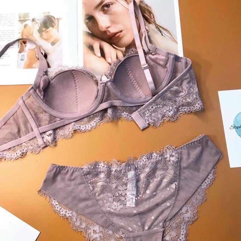 bộ áo lót cham 🍁 f̴r̴e̴e̴s̴h̴i̴p̴ 🍁bộ đồ lót cao cấp mỏng xinh hót 2021 | BigBuy360 - bigbuy360.vn