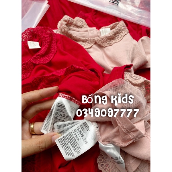 Váy Thu Bé Gái Cổ Sen Phối Voan HaM