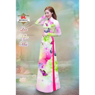 Vải áo dài in hình bướm