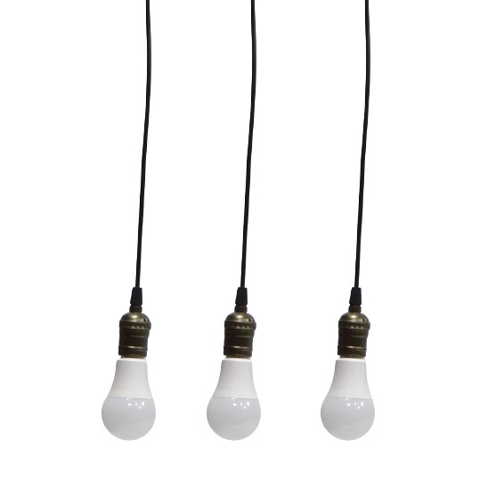 Bộ 3 đèn thả cổ điển Vintage bóng đèn led búp 9w