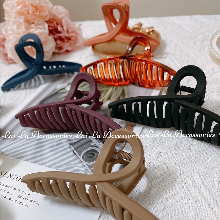 Kẹp tóc hàn quốc xoắn lớn 11cm, kẹp càng cua thiết kế thanh lịch Lại La