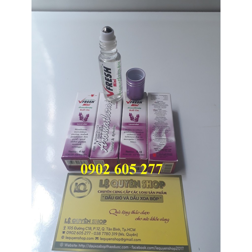 [Combo]12 chai Dầu lăn tinh dầu thơm vfresh Lavender