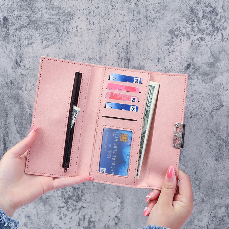 Ví dài IELGY nhiều ngăn đựng thẻ sức chứa lớn phong cách Hàn Quốc cho nữ