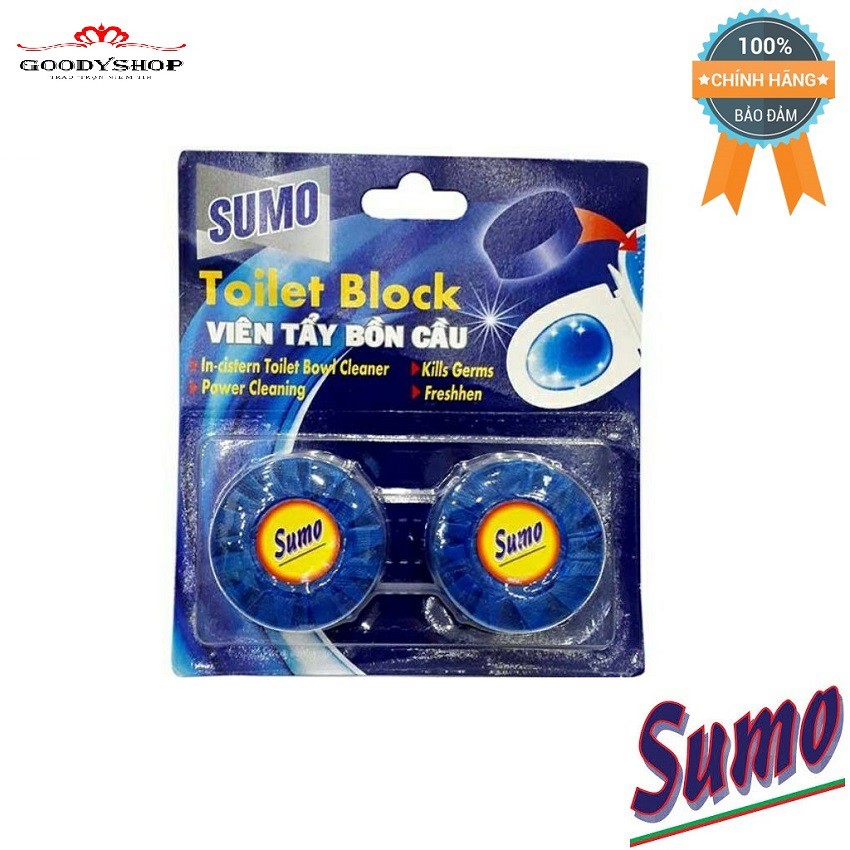 Viên tẩy bồn cầu Sumo Toilet Block 2 Viên x 50g tự tẩy rửa bồn cầu,giữ bồn cầu nhà bạn luôn sạch