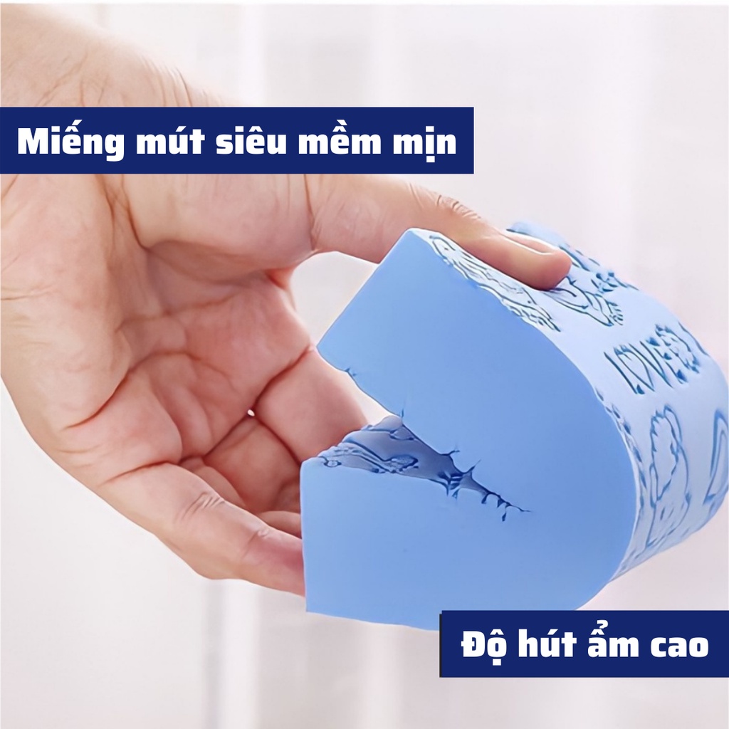 Mút tắm kì ghét bông tắm cho trẻ em tẩy da chết Hàn Quốc cao su tổng hợp mềm mại tính thấm hút cao an toàn