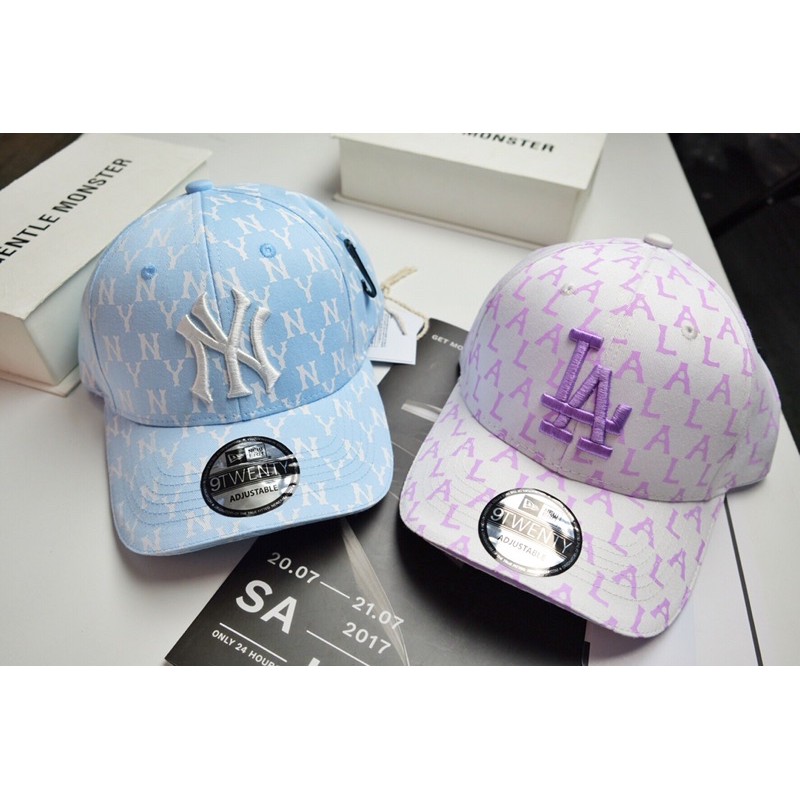 Mũ lưỡi trai in logo màu trắng/xanh