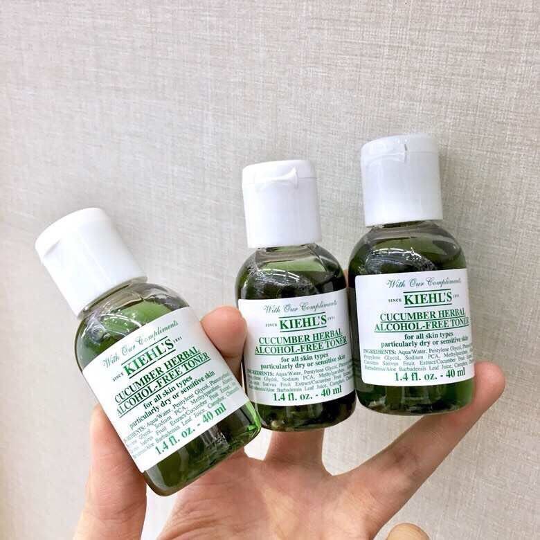 Nước Hoa Hồng Dưa Leo Cho Da Nhạy Cảm Kiehls - Kiehl's Cucumber Herbal Alcohol Free Toner 40ml