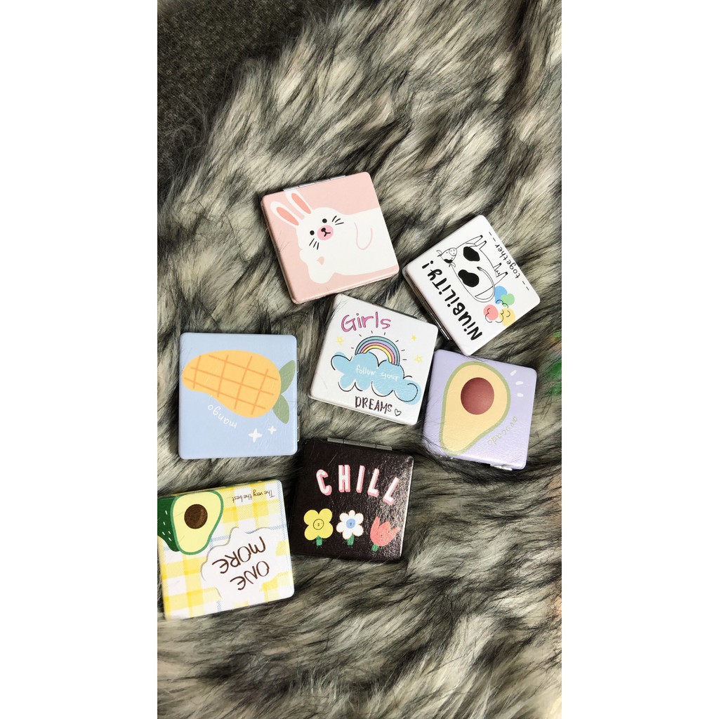 Gương Mini Cầm Tay 2 Mặt Cao Cấp - Gương Mini bỏ túi- Lavashop241